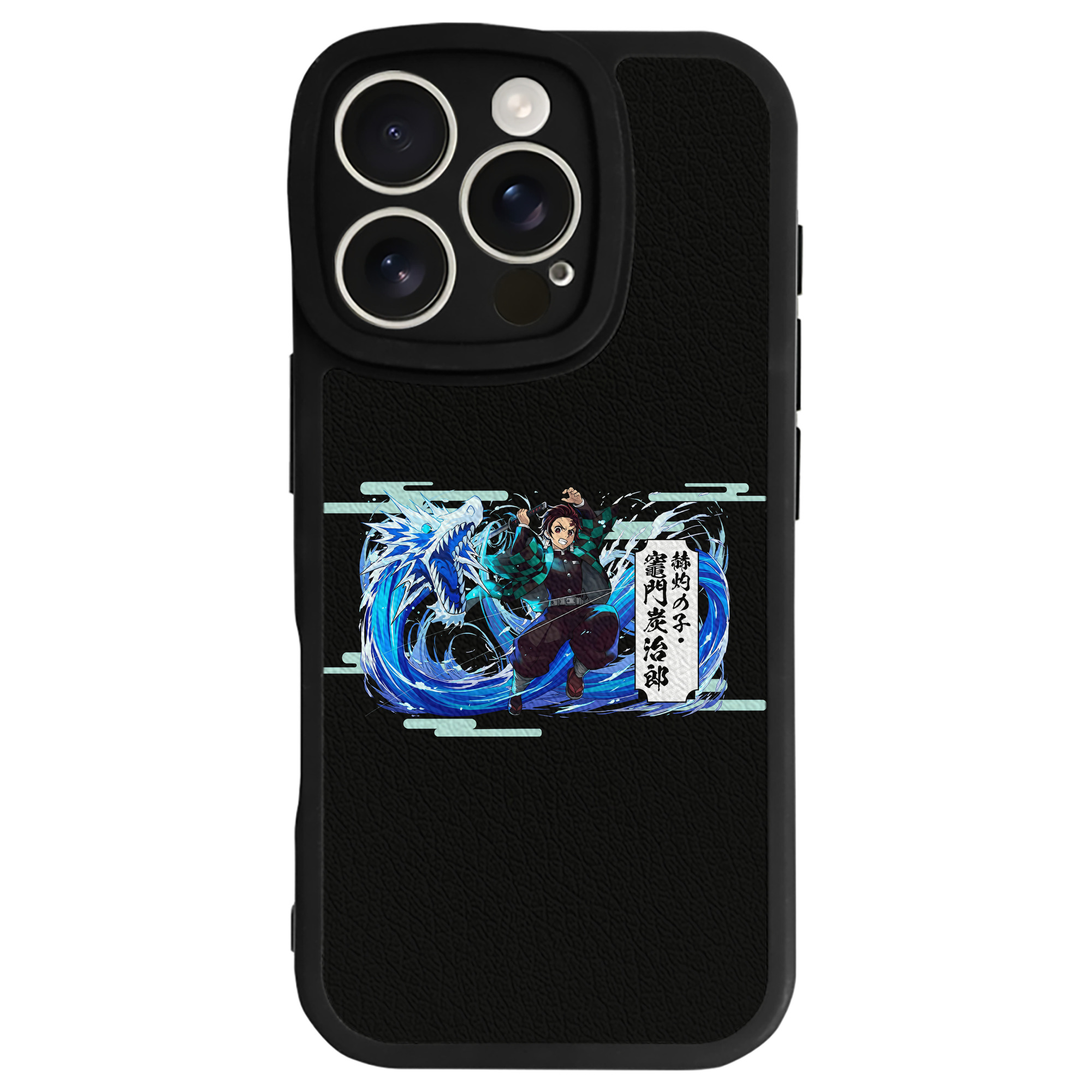 （画像用） 鬼滅の刃 竈門 炭治郎／かまど たんじろう Kamado Tanjirou 【iPhone 16シリーズ対応】シリコンスマホケース（レザー調） 材質：シリコン